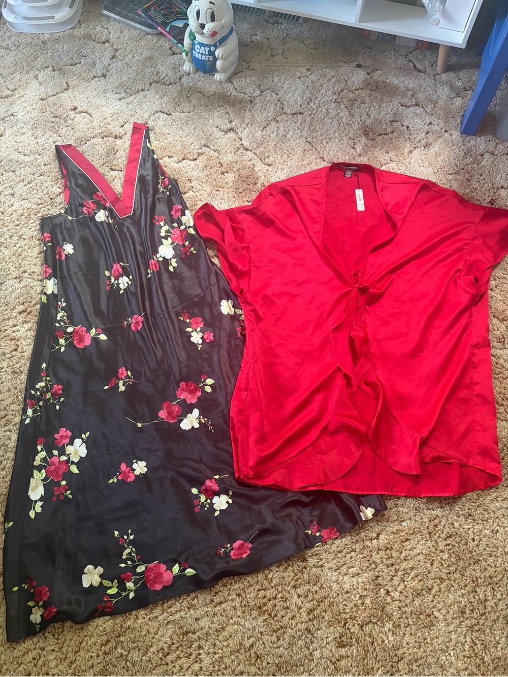 Victoria's Secret Red Satin Kimono